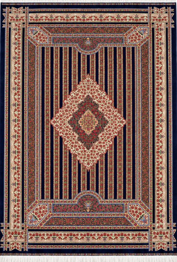 Fine Luxury Silk Rug 4.9x7.6