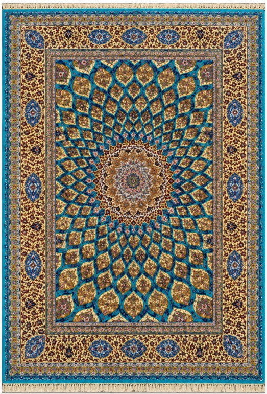 Fine Luxury Silk Rug 4.9x7.6