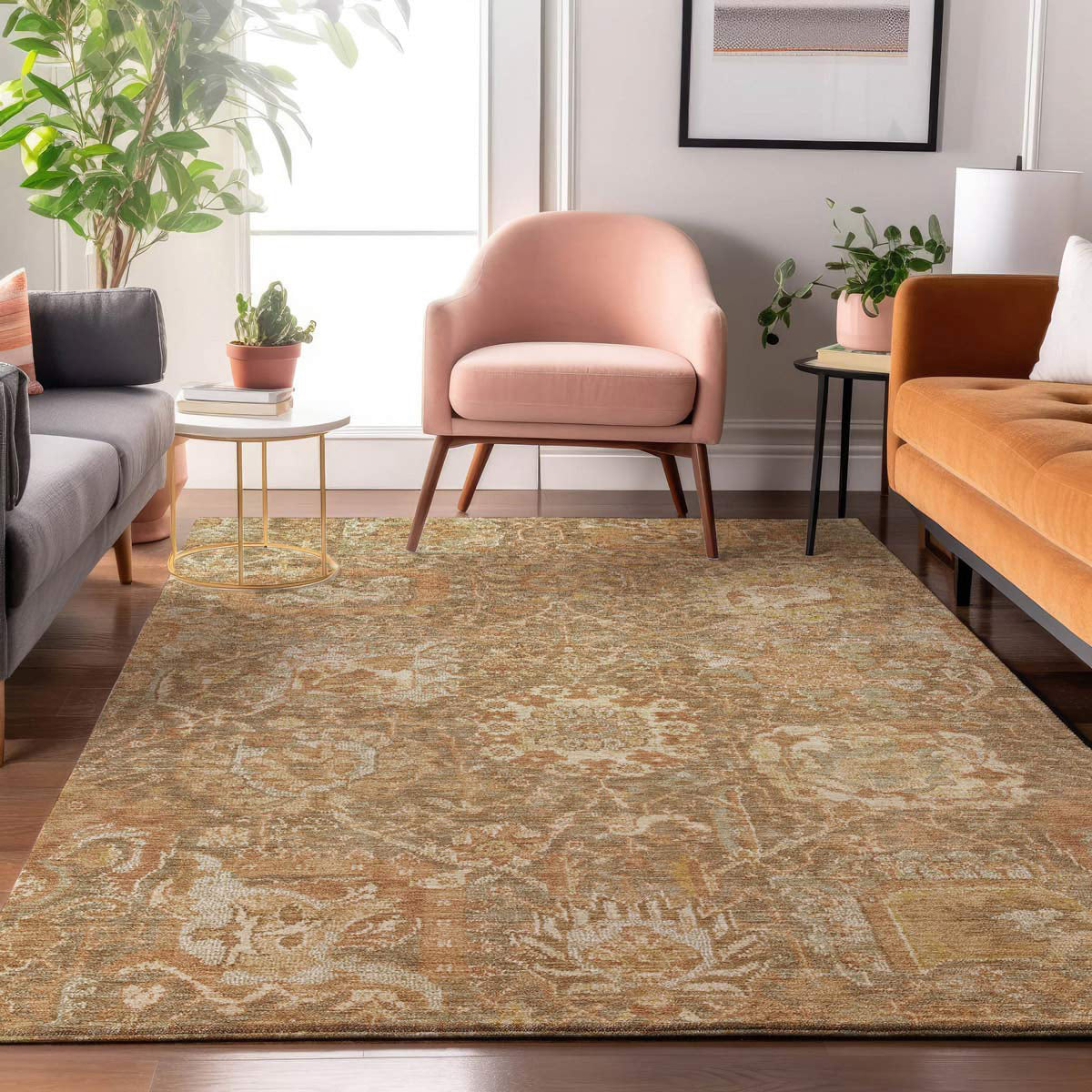 Tabrook TB 10 Transitional Modern Rug - Khaki