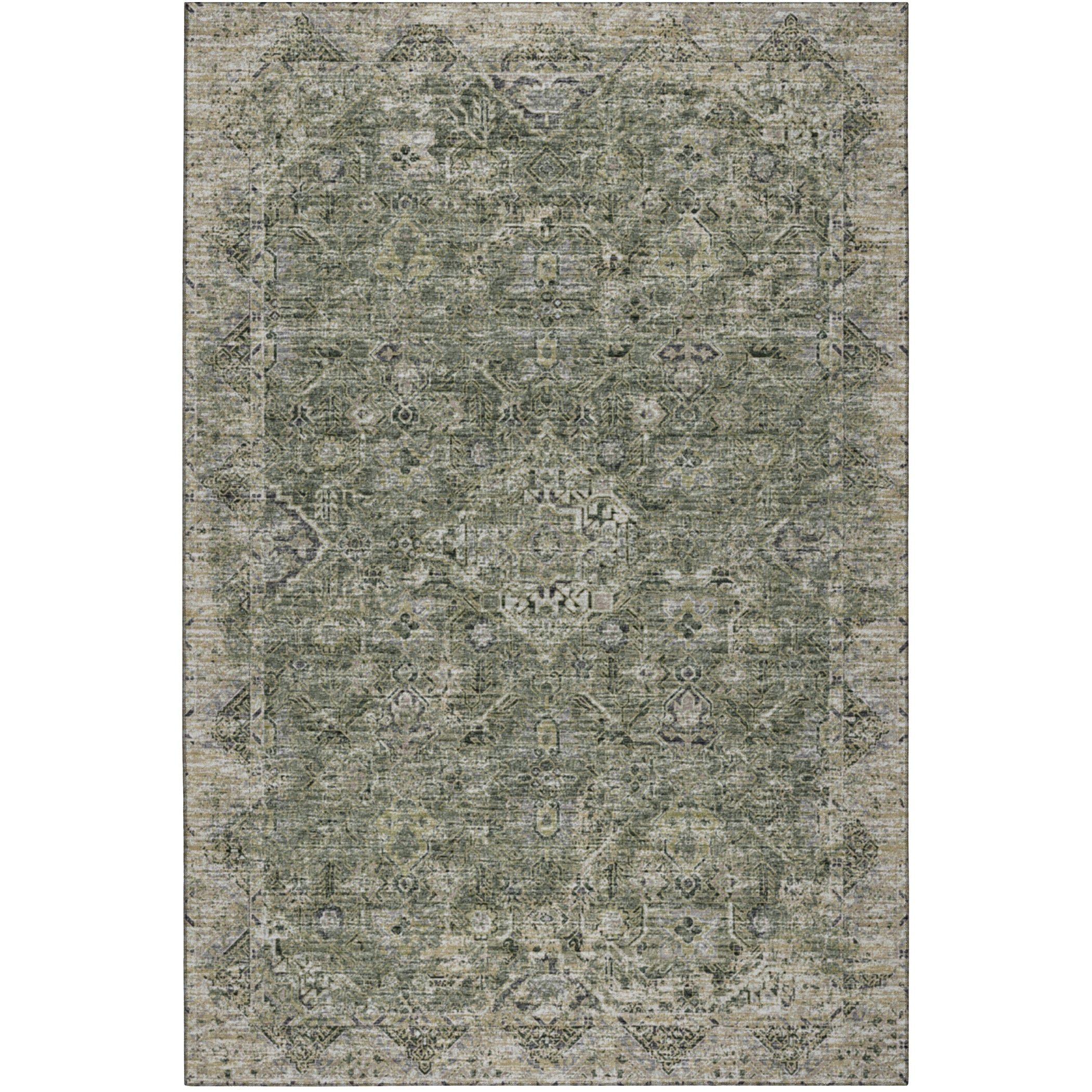 Tuscany TU12 Green Area Rug