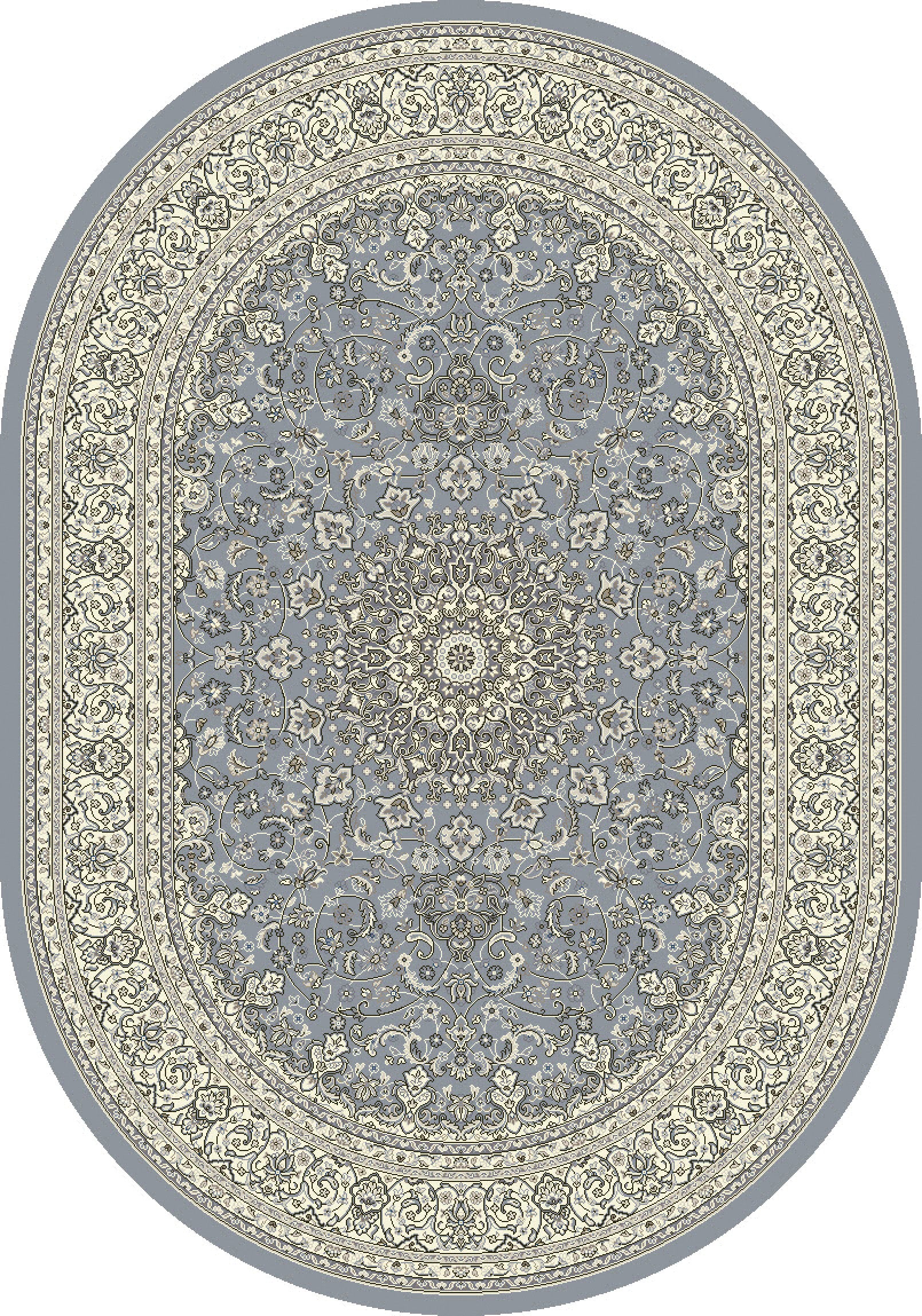 ANCIENT GARDEN Steel Blue/Cream