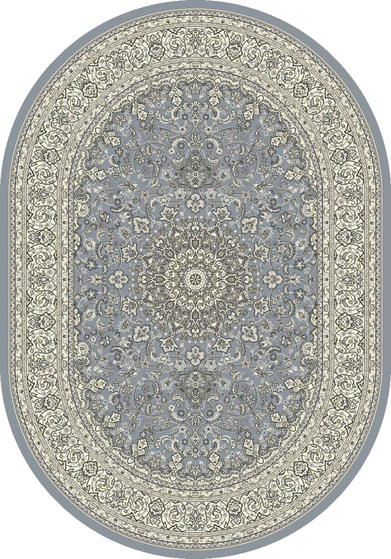 ANCIENT GARDEN Steel Blue/Cream