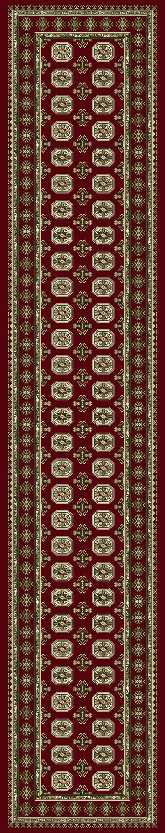 ANCIENT GARDEN Red/Beige Roll Runner