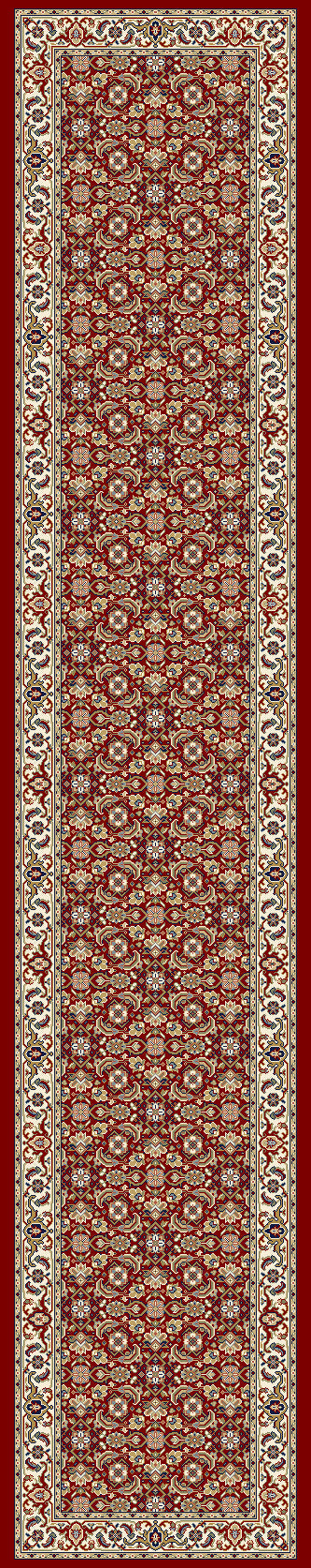 ANCIENT GARDEN Red/Ivory Roll Runner