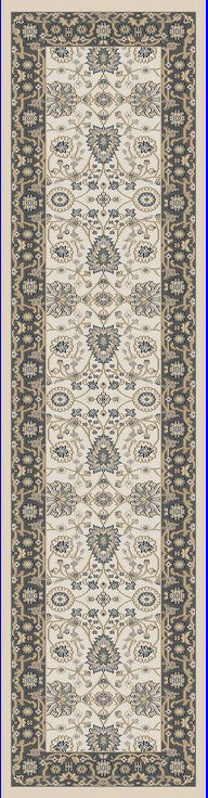 YAZD Ivory/Grey Roll Runner