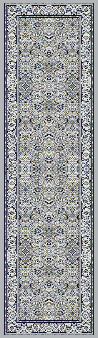 ANCIENT GARDEN Soft Grey/Cream Roll Runner