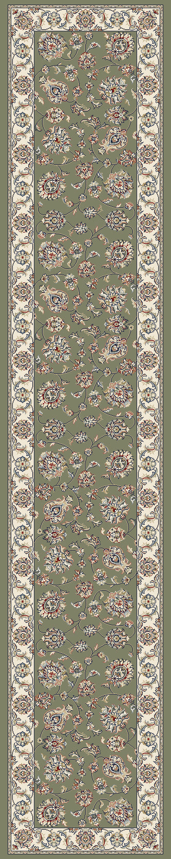 ANCIENT GARDEN Green/Ivory Roll Runner