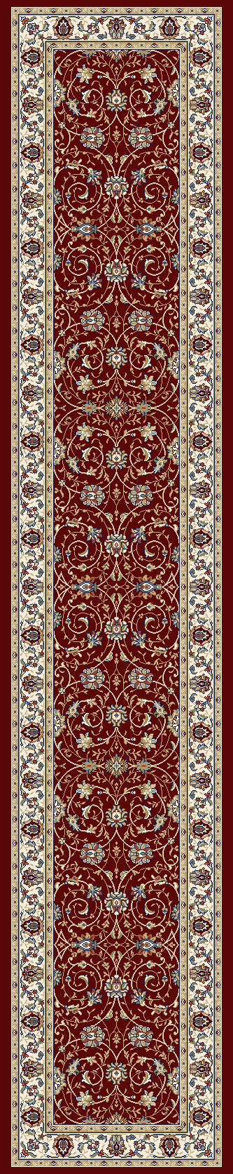 ANCIENT GARDEN Red/Ivory Roll Runner