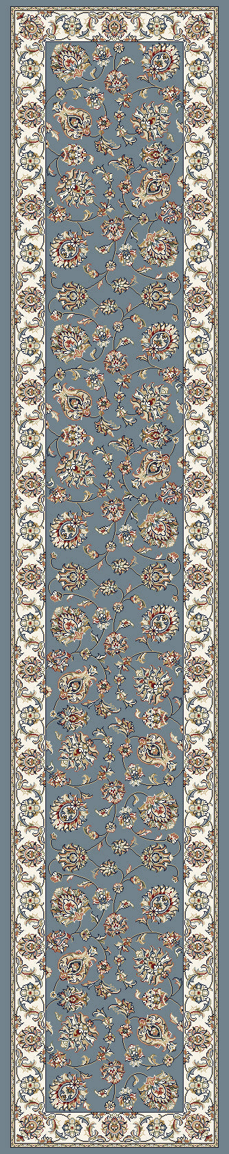 ANCIENT GARDEN Light Blue/Ivory Roll Runner