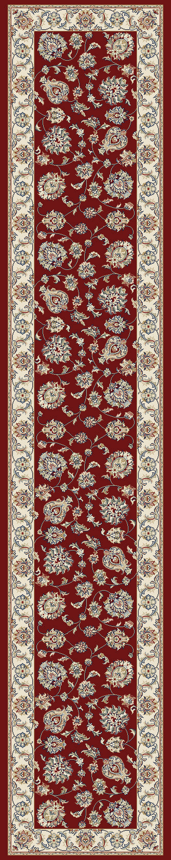 ANCIENT GARDEN Red/Ivory Roll Runner