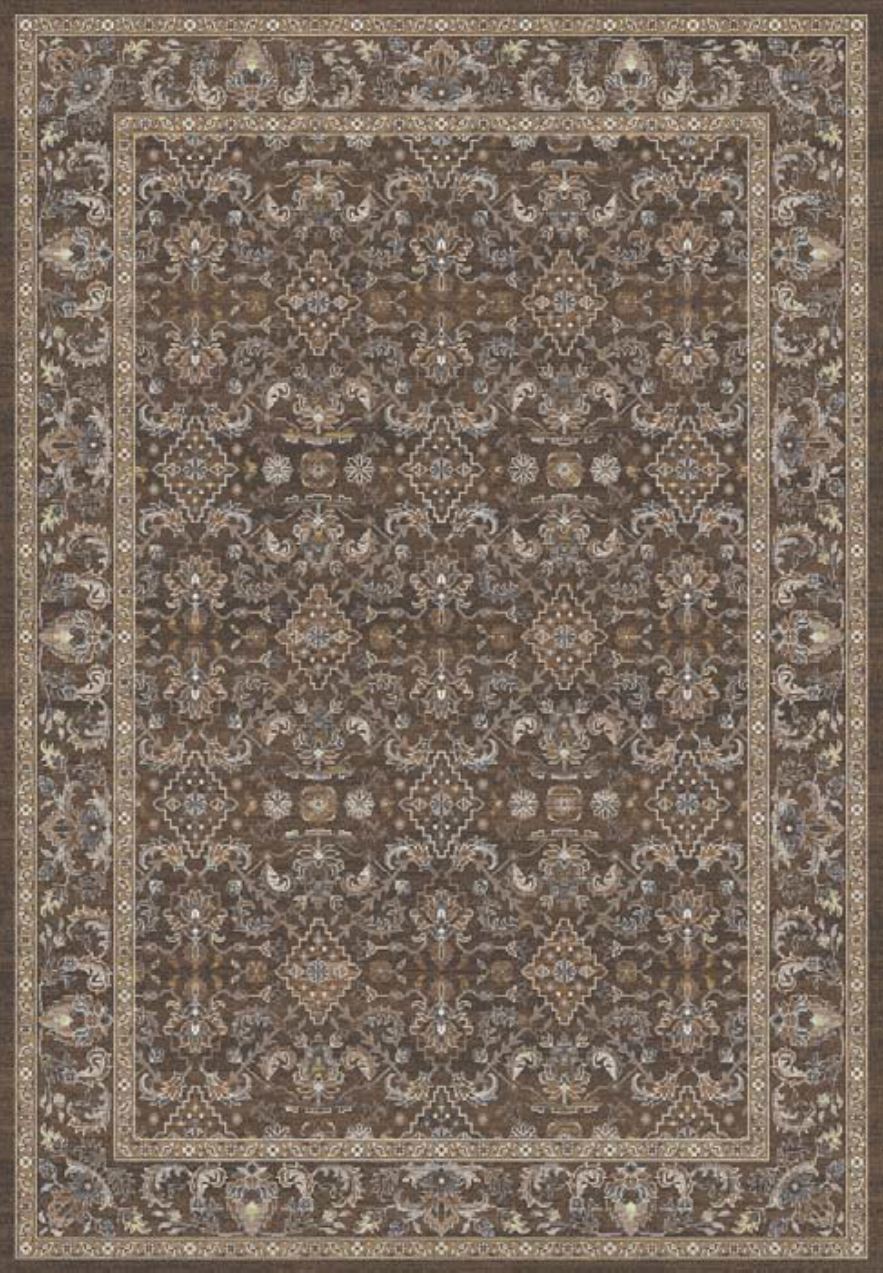 ANCIENT GARDEN Dark Brown/Beige/Blue