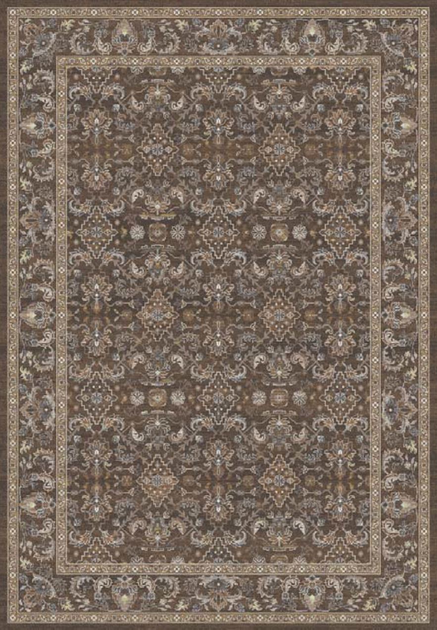 ANCIENT GARDEN Dark Brown/Beige/Blue