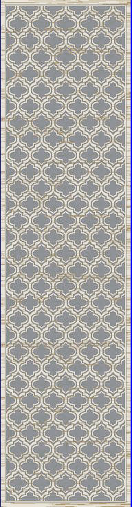 YAZD Grey/Ivory Roll Runner
