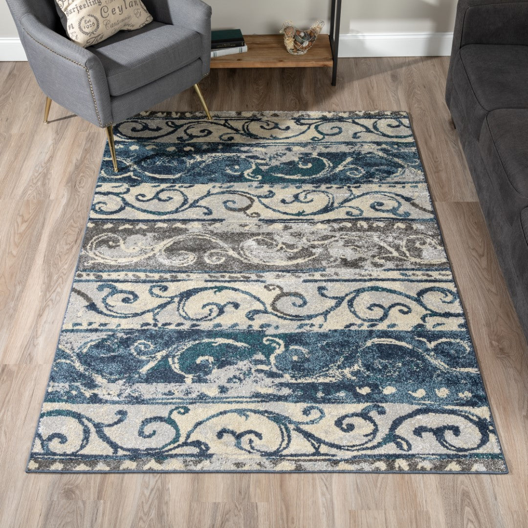 Gala Navy Area Rug